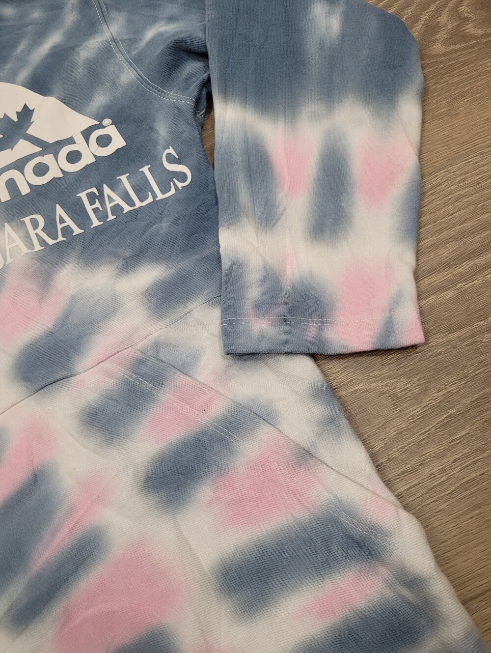 Y2K Niagara Falls Canada Dye Tie Colour Quarter Zip Up Sweatshirt Size: M - Picture 6 of 11